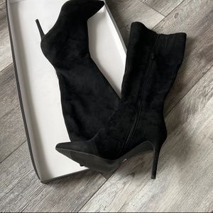 THALIA suede knee high boots